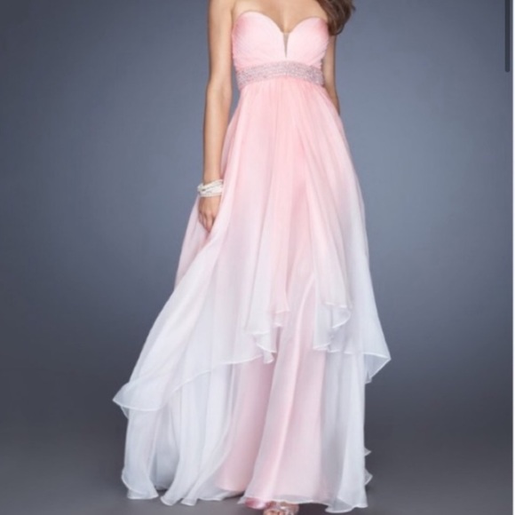 BNWT La Femme chiffon ombré gown - Picture 1 of 10